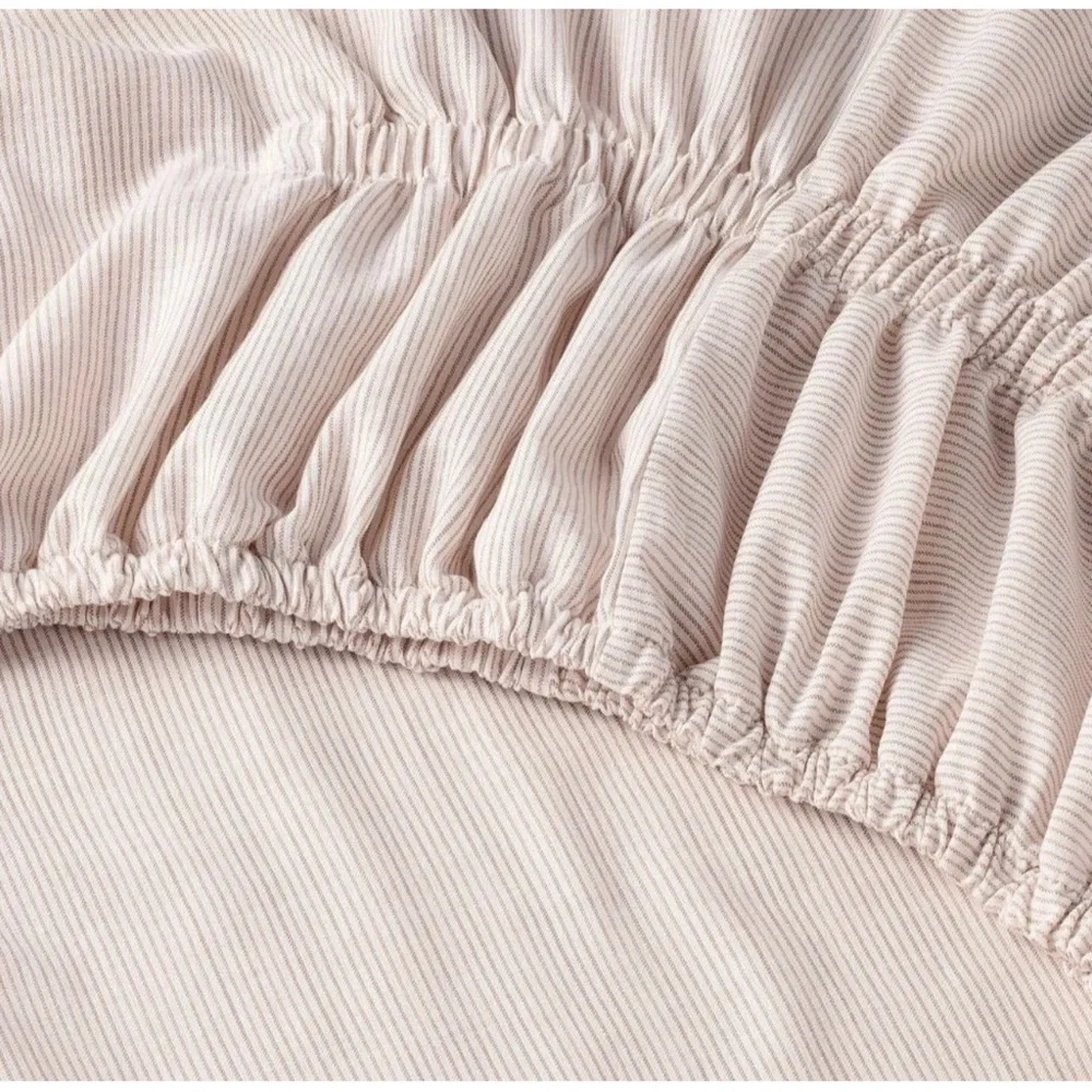 4pc KING MicroStripe Sheet Set Rust - Hearth & Hand with Magnolia NEW!